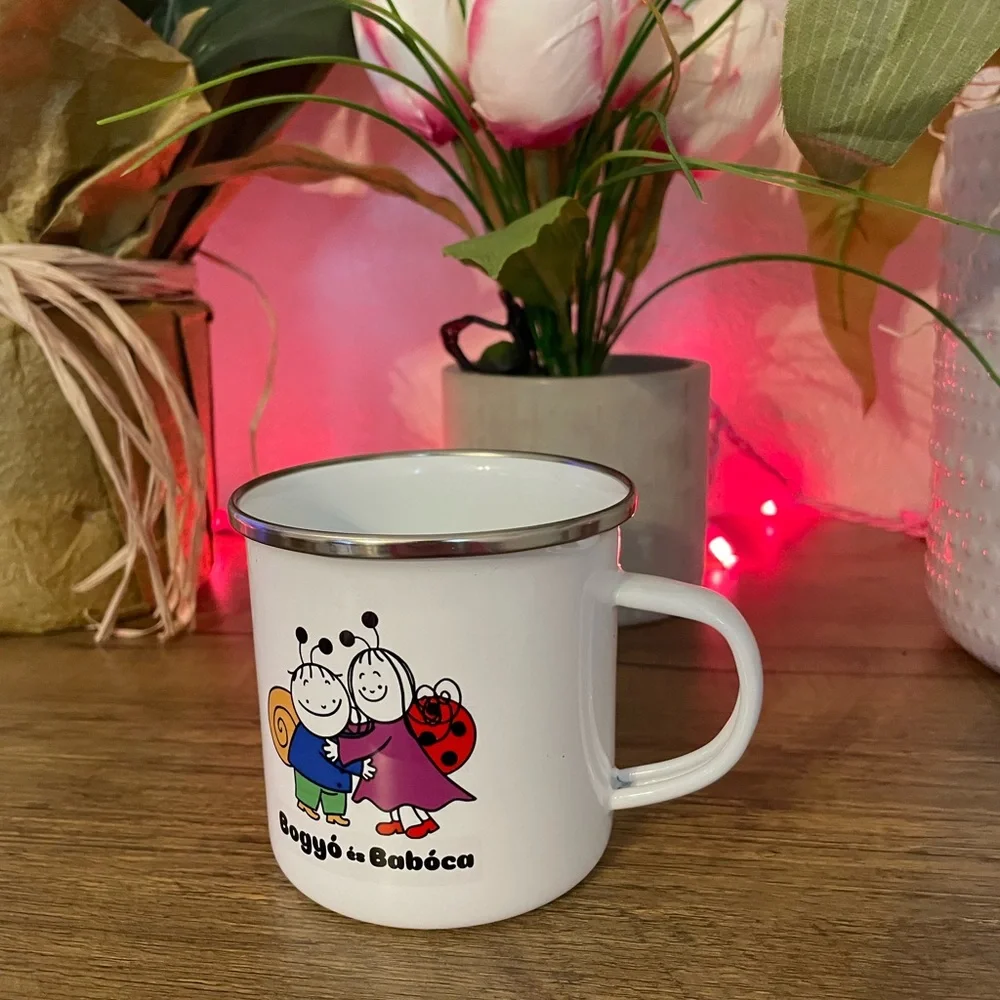 Bogyó és Babóca White Enamel Mug - Picture 4 of 5